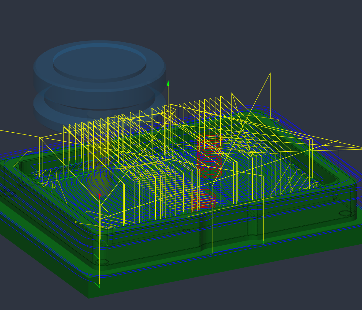 Fusion 360 CAM toolpaths for a machined enclosure